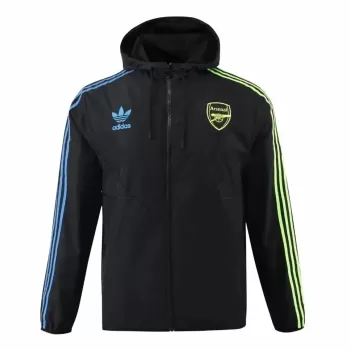 2023 2024 Arsenal Mens Black Storm Full Zip Soccer Jacket