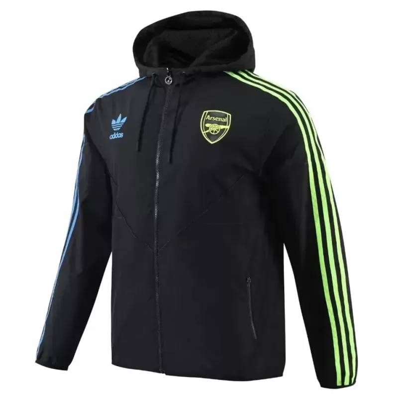 2023 2024 Arsenal Mens Black Storm Full Zip Soccer Jacket 2023 2024 Arsenal Mens Black Storm Full Zip Soccer Jacket