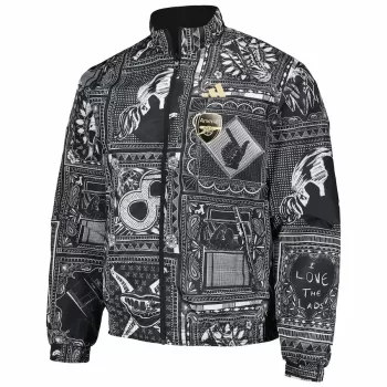 2023 2024 Arsenal Mens Ian Wright Tribute Reversible Soccer Jacket Full Zip