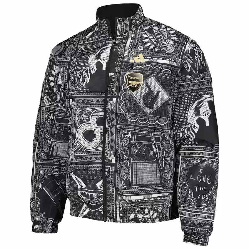 2023 2024 Arsenal Mens Ian Wright Tribute Reversible Soccer Jacket Full Zip 2023 2024 Arsenal Mens Ian Wright Tribute Reversible Soccer Jacket Full Zip