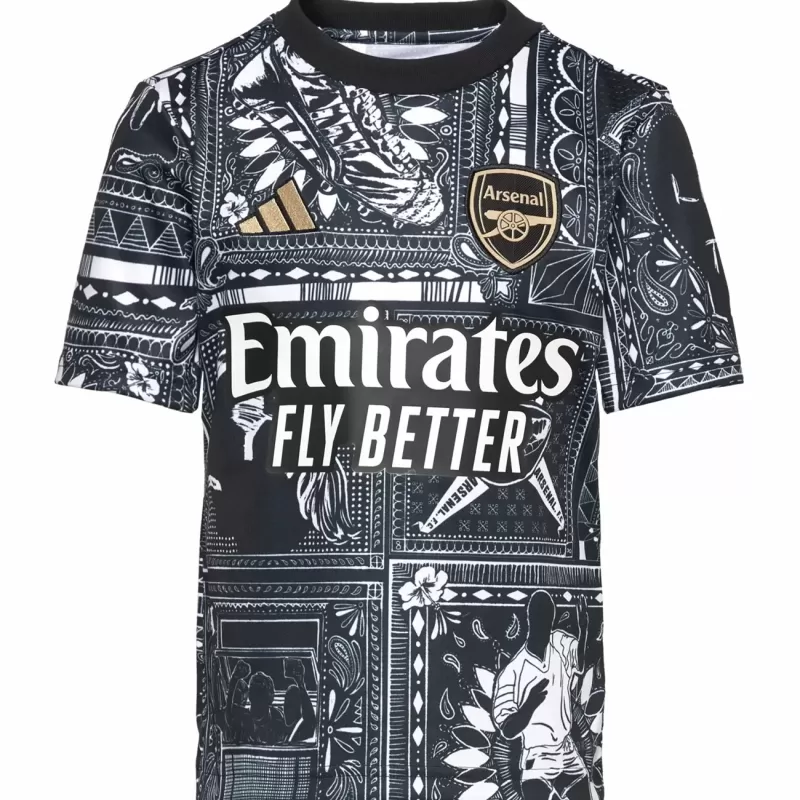 2023 2024 Arsenal Mens Pre Match Training Soccer Jersey Ian Wright Tribute