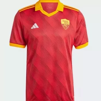 2023 2024 AS Roma Mens Origins Soccer Jersey Red Gold Heritage