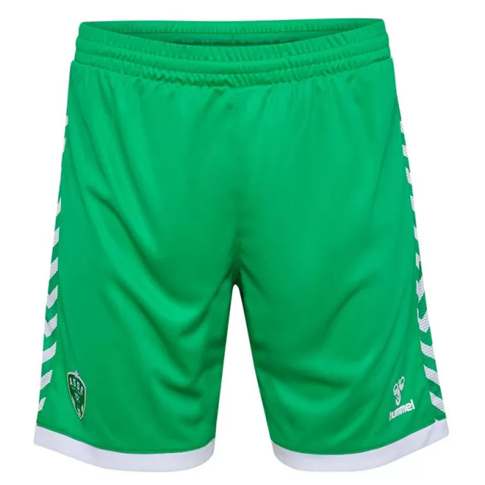 2023 2024 AS Saint Etienne Mens Away Soccer Shorts White Green 2023 2024 AS Saint Etienne Mens Away Soccer Shorts White Green