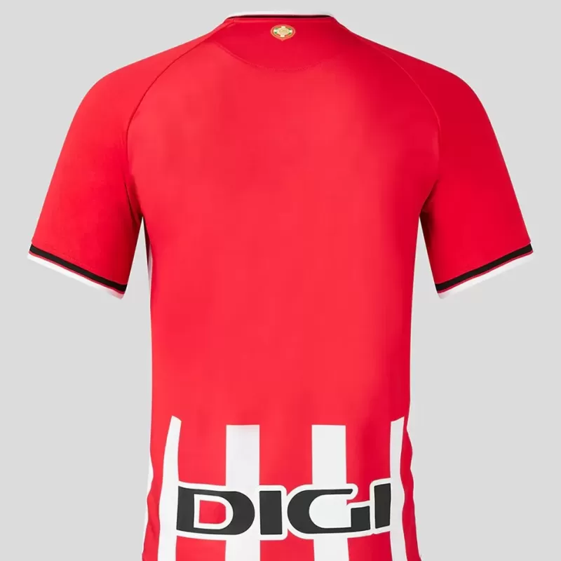 2023 2024 Athletic Club Mens Home Soccer Jersey Red White Stripes 2023 2024 Athletic Club Mens Home Soccer Jersey Red White Stripes