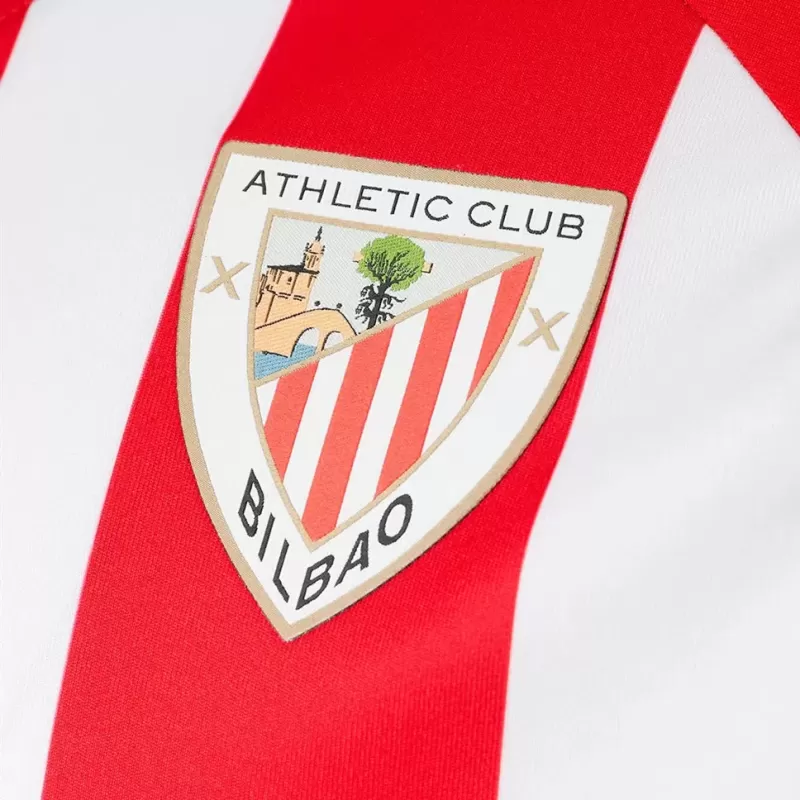 2023 2024 Athletic Club Mens Home Soccer Jersey Red White Stripes 2023 2024 Athletic Club Mens Home Soccer Jersey Red White Stripes