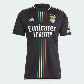 2023 2024 Benfica Mens Away Soccer Jersey 120 Anos Black
