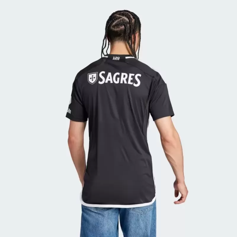 2023 2024 Benfica Mens Away Soccer Jersey 120 Anos Black 2023 2024 Benfica Mens Away Soccer Jersey 120 Anos Black