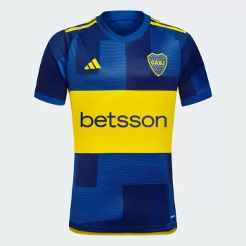 2023 2024 Boca Juniors Mens Home Soccer Jersey Blue Yellow Caminito