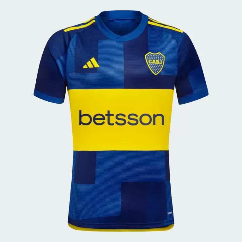 2023 2024 Boca Juniors Mens Home Soccer Jersey Blue Yellow Caminito