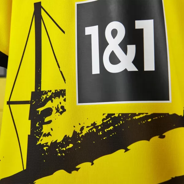 2023 2024 Borussia Dortmund Mens Home Soccer Jersey Stadium Pylon