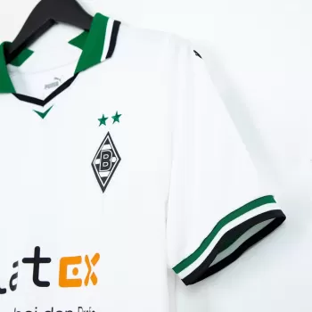 2023 2024 Borussia Monchengladbach Mens Home Soccer Jersey White