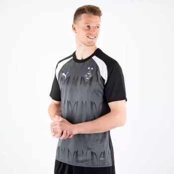 2023 2024 Borussia Monchengladbach Mens Pre Match Soccer Jersey Black