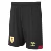 2023 2024 Burnley FC Mens Away Soccer Shorts Black Claret 2023 2024 Burnley FC Mens Away Soccer Shorts Black Claret