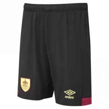 2023 2024 Burnley FC Mens Away Soccer Shorts Black Claret
