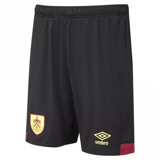 2023 2024 Burnley FC Mens Away Soccer Shorts Black Claret 2023 2024 Burnley FC Mens Away Soccer Shorts Black Claret