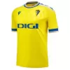 2023 2024 Cadiz CF Mens Home Soccer Jersey Yellow Blue Tiled Design