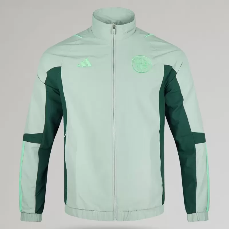2023 2024 Celtic Mens Pre Match Training Jacket Light Grey 2023 2024 Celtic Mens Pre Match Training Jacket Light Grey