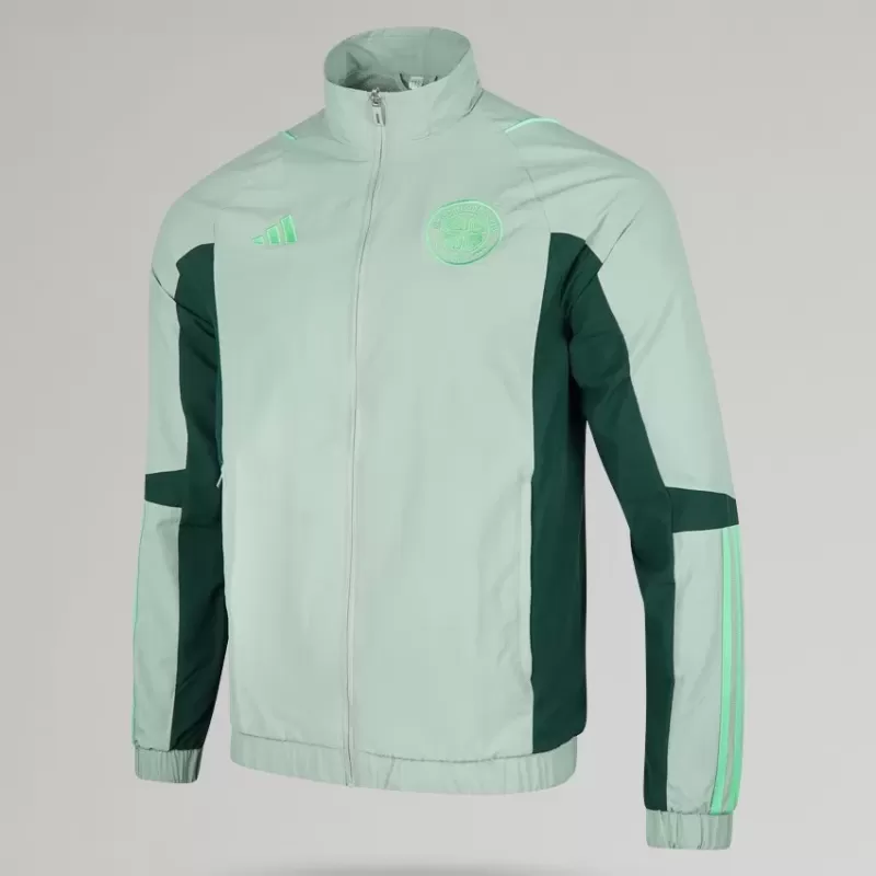 2023 2024 Celtic Mens Pre Match Training Jacket Light Grey 2023 2024 Celtic Mens Pre Match Training Jacket Light Grey