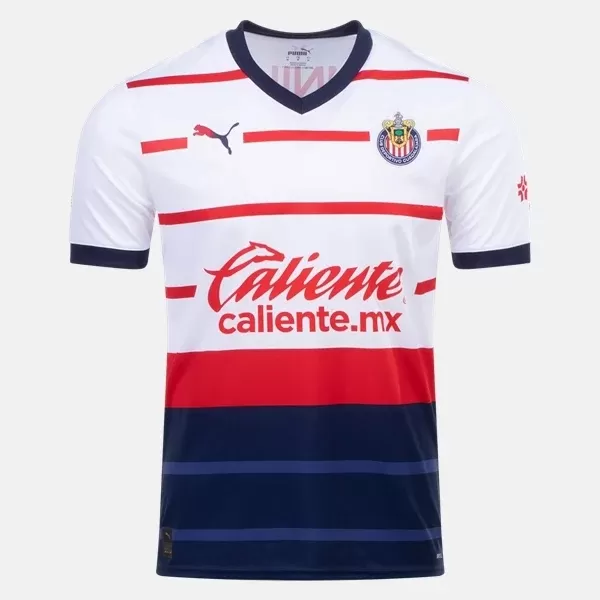 2023 2024 Chivas Mens Away Soccer Jersey White Red Blue 2023 2024 Chivas Mens Away Soccer Jersey White Red Blue