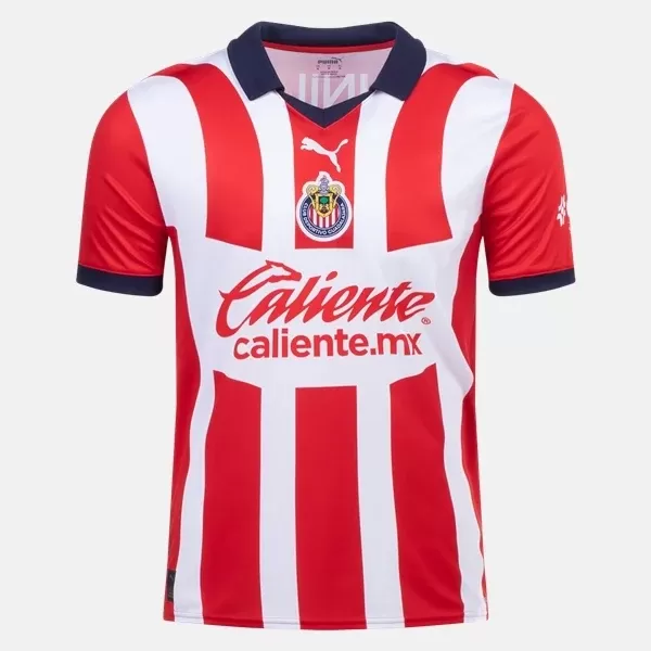 2023 2024 Chivas Mens Home Soccer Jersey Red White Stripes 2023 2024 Chivas Mens Home Soccer Jersey Red White Stripes