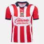 2023 2024 Chivas Mens Home Soccer Jersey Red White Stripes