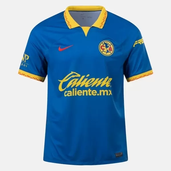 2023 2024 Club America Mens Away Soccer Jersey Blue Yellow 2023 2024 Club America Mens Away Soccer Jersey Blue Yellow