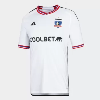 2023 2024 Colo Colo Mens Home Soccer Jersey White Tricolor