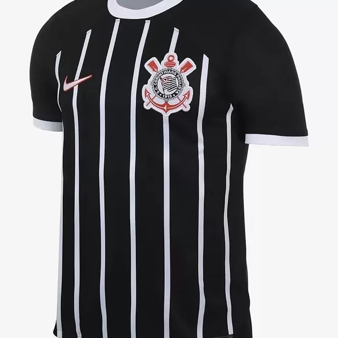 2023 2024 Corinthians Mens Away Soccer Jersey Black