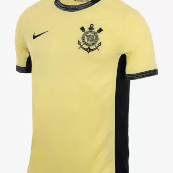 2023 2024 Corinthians Mens Third Soccer Jersey Yellow Socrates