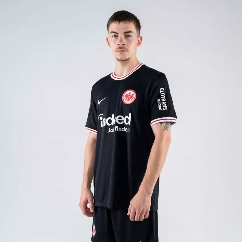 2023 2024 Eintracht Frankfurt Mens Away Soccer Jersey Black Red 2023 2024 Eintracht Frankfurt Mens Away Soccer Jersey Black Red