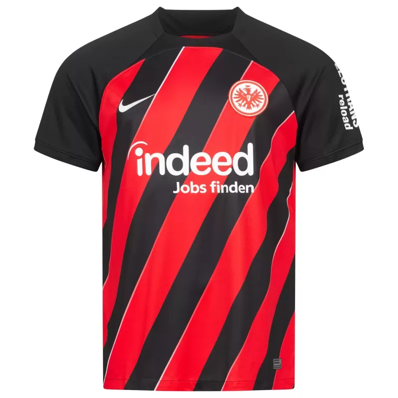2023 2024 Eintracht Frankfurt Mens Home Soccer Jersey Retro Stripes 2023 2024 Eintracht Frankfurt Mens Home Soccer Jersey Retro Stripes