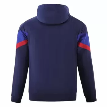 2023 2024 FC Barcelona Mens AWF Raglan Hoodie Soccer Jacket Blue