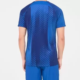 2023 2024 FC Barcelona Mens Pre Match Away Soccer Jersey Blue Wavy 2023 2024 FC Barcelona Mens Pre Match Away Soccer Jersey Blue Wavy