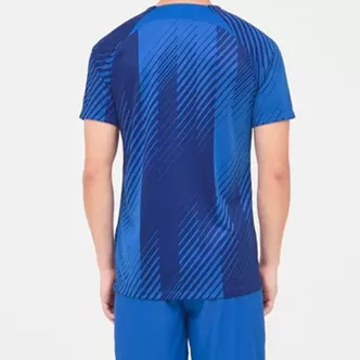 2023 2024 FC Barcelona Mens Pre Match Away Soccer Jersey Blue Wavy