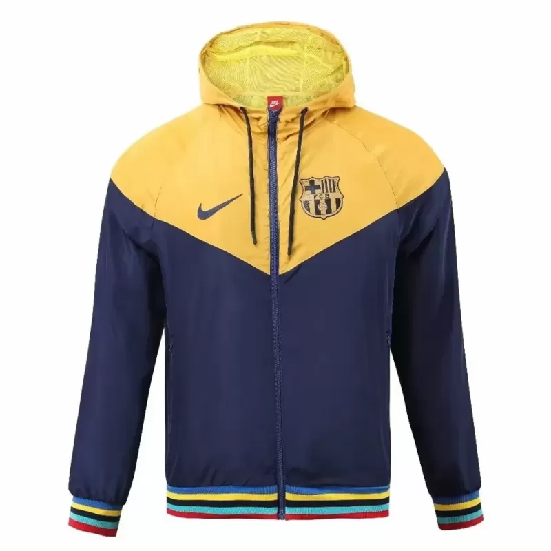 2023 2024 FC Barcelona Mens Windrunner Full Zip Hooded Jacket