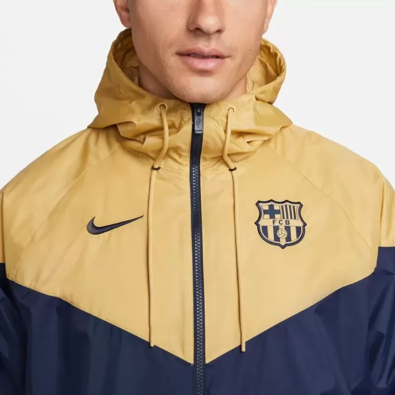 2023 2024 FC Barcelona Mens Windrunner Full Zip Hooded Jacket