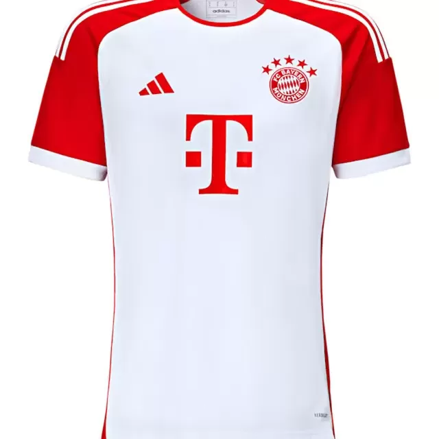 2023 2024 FC Bayern Munich Mens Home Soccer Jersey White Red 2023 2024 FC Bayern Munich Mens Home Soccer Jersey White Red
