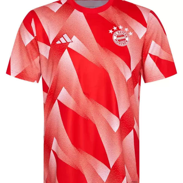 2023 2024 FC Bayern Munich Mens Pre Match Soccer Jersey Patterned 2023 2024 FC Bayern Munich Mens Pre Match Soccer Jersey Patterned