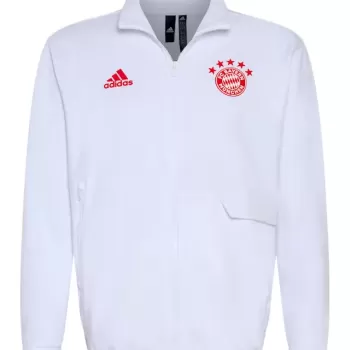 2023 2024 FC Bayern Munich Mens White Anthem Soccer Jacket