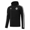 2023 2024 Flamengo Mens Black Full Zip Hooded Windrunner Soccer Jacket