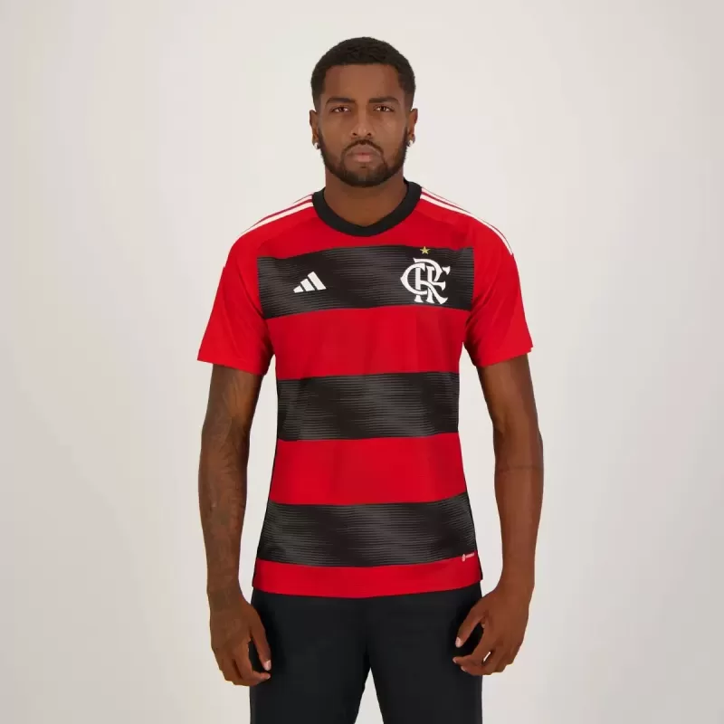 2023 2024 Flamengo Mens Home Soccer Jersey Red Black 2023 2024 Flamengo Mens Home Soccer Jersey Red Black