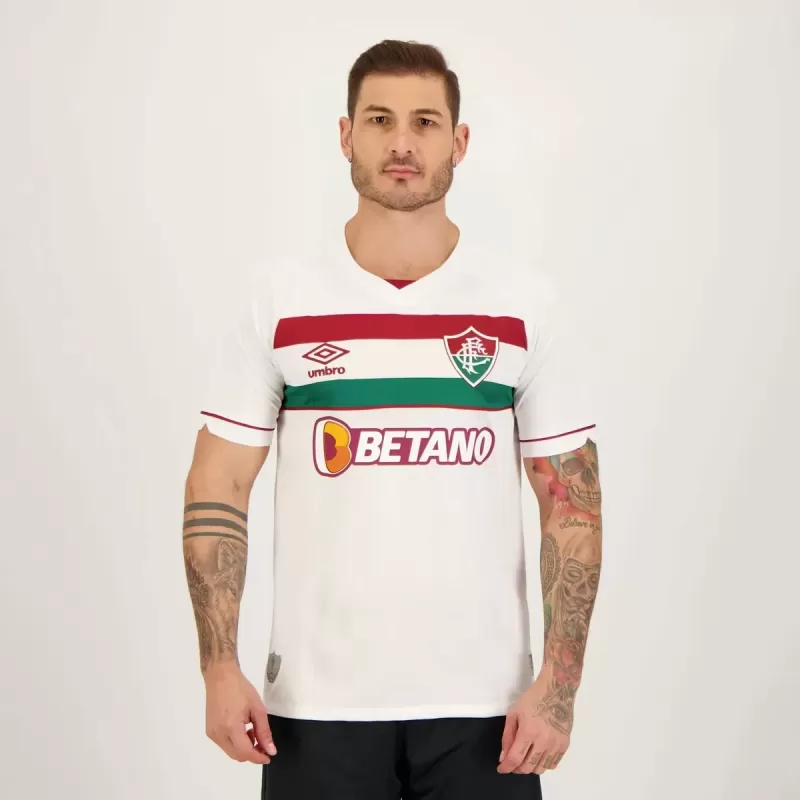 2023 2024 Fluminense Mens Away Soccer Jersey White 2023 2024 Fluminense Mens Away Soccer Jersey White