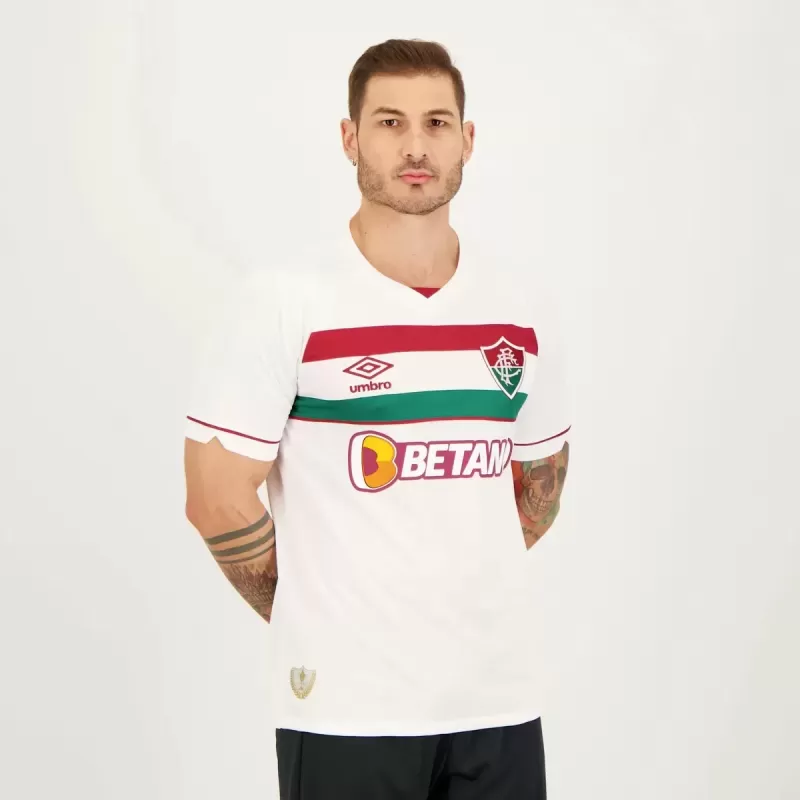 2023 2024 Fluminense Mens Away Soccer Jersey White 2023 2024 Fluminense Mens Away Soccer Jersey White
