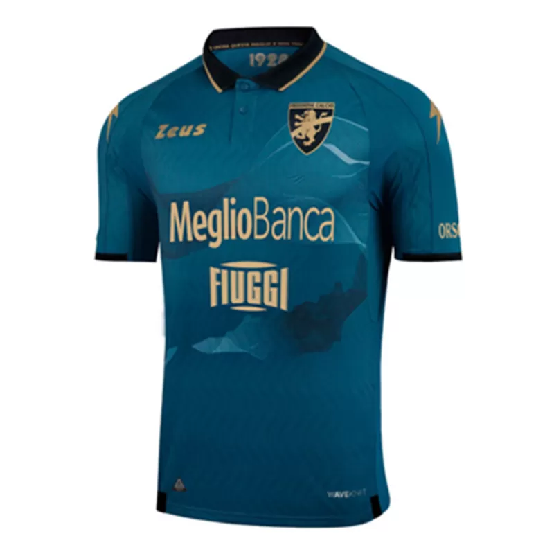 2023 2024 Frosinone Calcio Mens Fourth Soccer Jersey Green Gold 2023 2024 Frosinone Calcio Mens Fourth Soccer Jersey Green Gold
