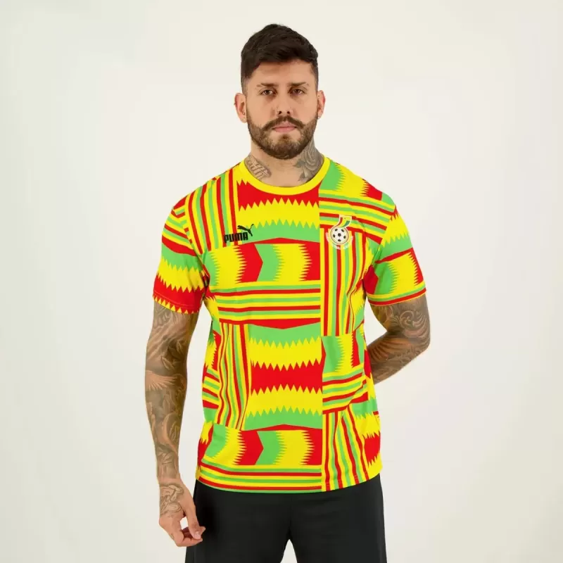 2023 2024 Ghana Mens Culture Soccer Jersey Yellow Graphic 2023 2024 Ghana Mens Culture Soccer Jersey Yellow Graphic