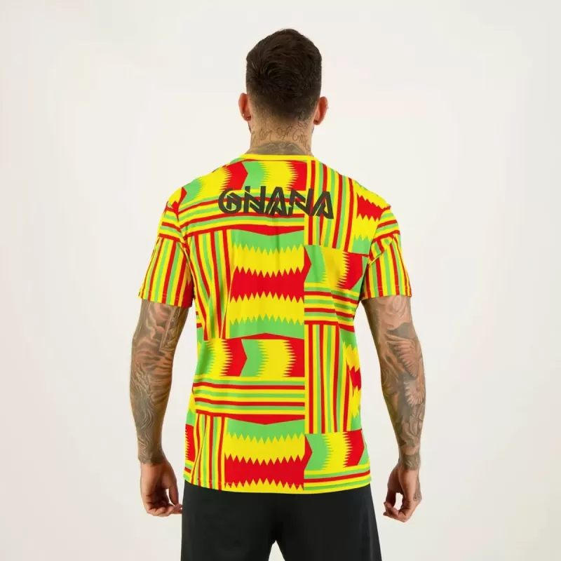 2023 2024 Ghana Mens Culture Soccer Jersey Yellow Graphic 2023 2024 Ghana Mens Culture Soccer Jersey Yellow Graphic