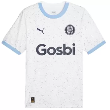 2023 2024 Girona FC Mens Away Soccer Jersey Black Blue Pattern