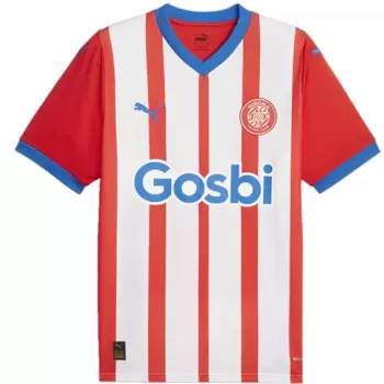 2023 2024 Girona FC Womens Home Soccer Jersey Red White Stripes
