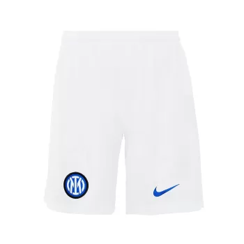 2023 2024 Inter Milan Mens Away Soccer Shorts White Blue