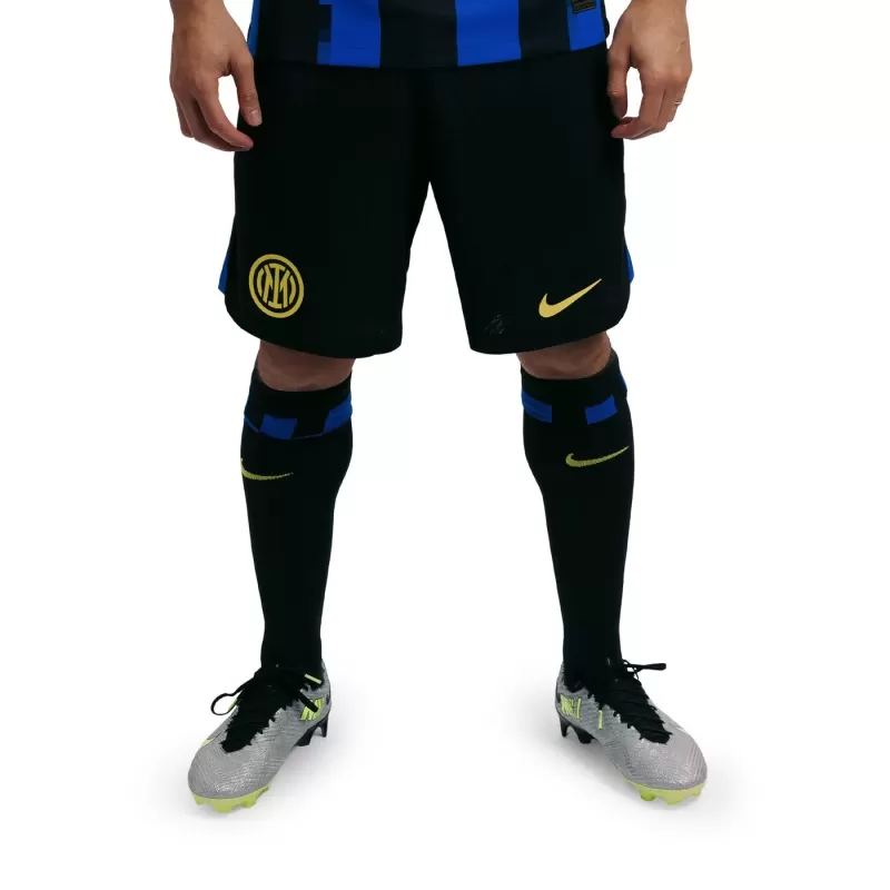 2023 2024 Inter Milan Mens Home Soccer Shorts Black Blue